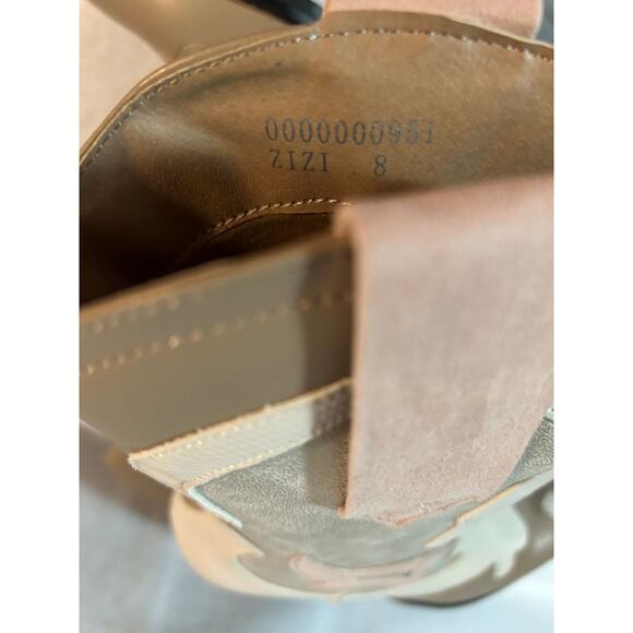 NIB Shu Shop ZIZI Western Motif Cowgirl Gold Chunky Heel Boots -8 - Picture 11 of 11